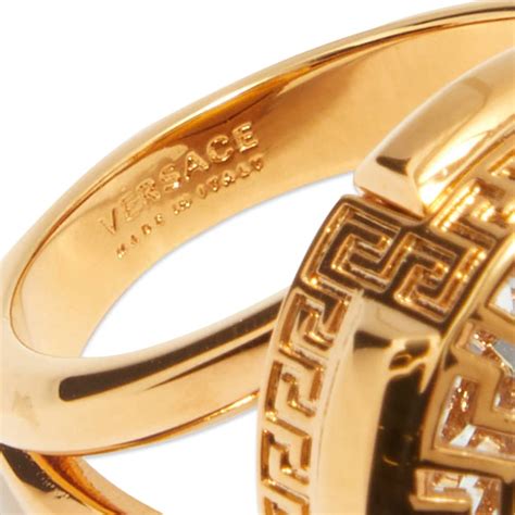 versace ring white gold|versace ring real gold.